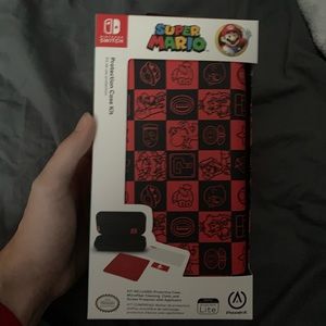 Super Mario Nintendo Switch Lite Case Carrying Case Red Black New
